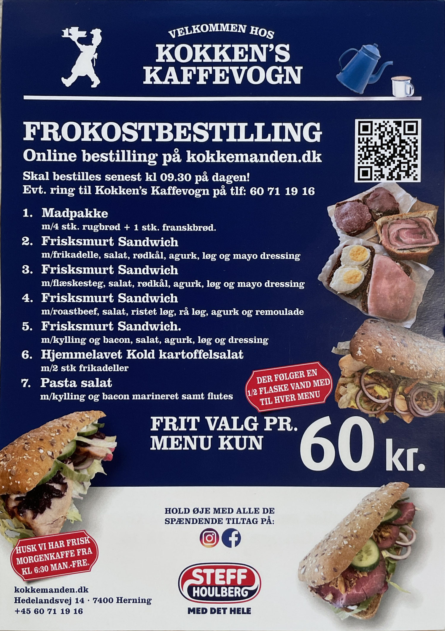 Bestil din frokostmenu hos Kokkemanden